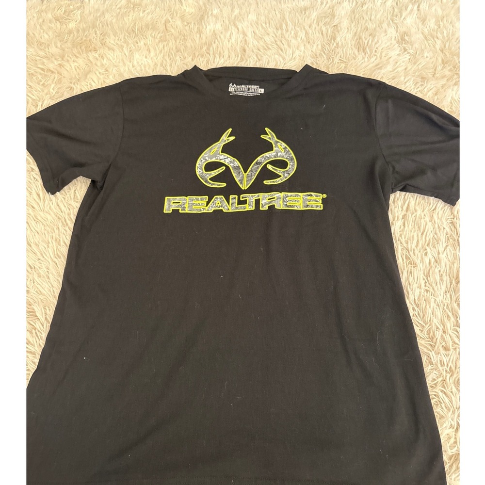 RealTree By‎ Staghhorn Creek Black Graphic T-Shirt Men's Size L